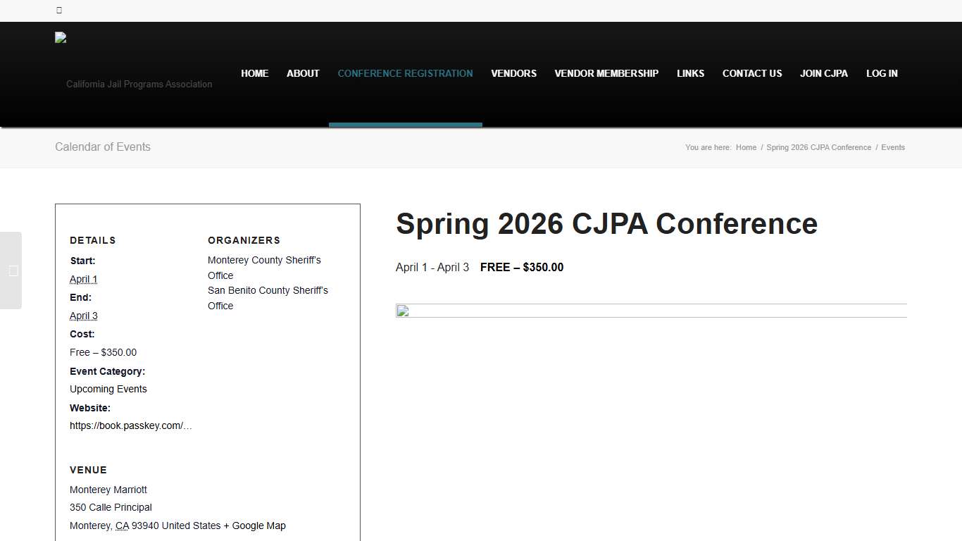 Spring 2026 CJPA Conference - California Jail Programs Association
